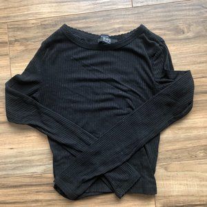 Ribbed Black Longsleeve Shirt